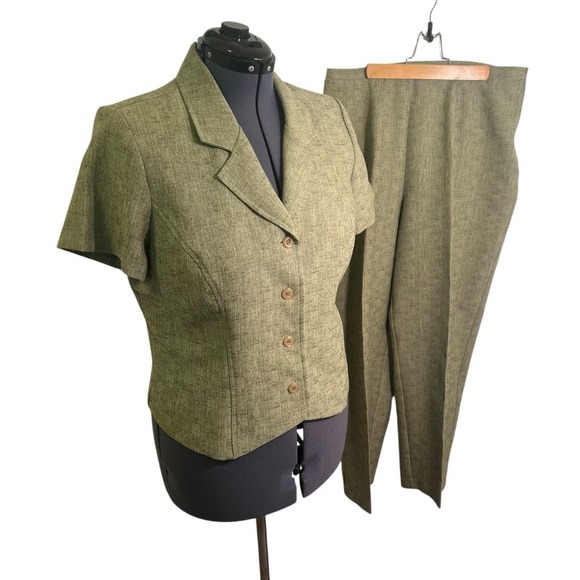 Vintage Sag Harbor Pant & Skirt Set Green 16P - Picture 1 of 16